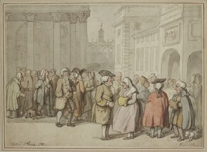 Een Groep geschetst in Rome